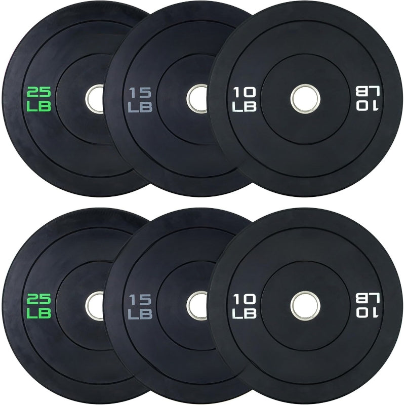 Colored Olympic Bumper Plates Set