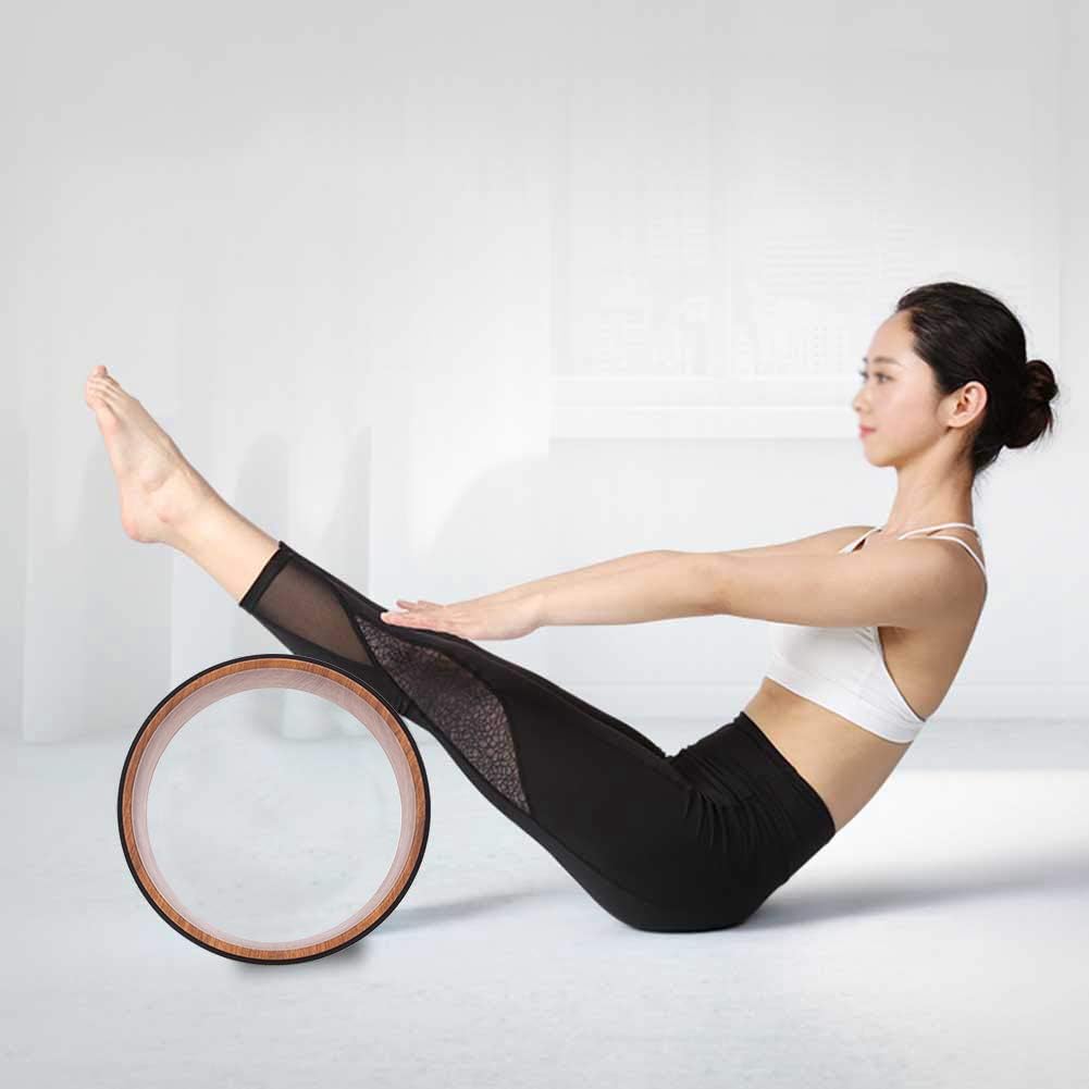 5mm PU Rubber Yoga Wheel 440lbs Support