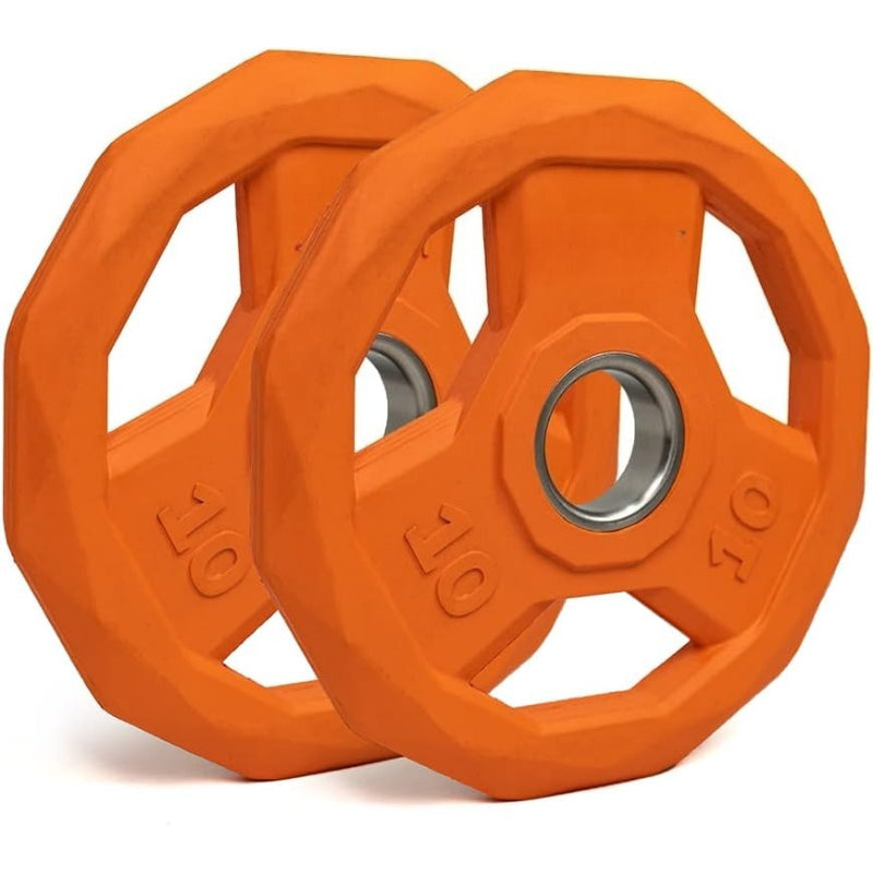 Color‑Coded Olympic Rubber Coated Weight Plate Pair