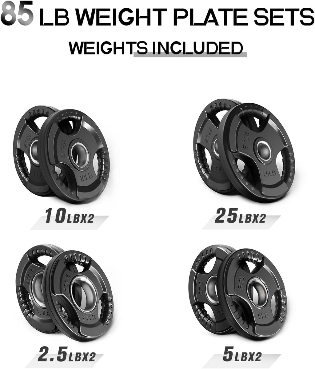Rubber Grip Weight Plates Set