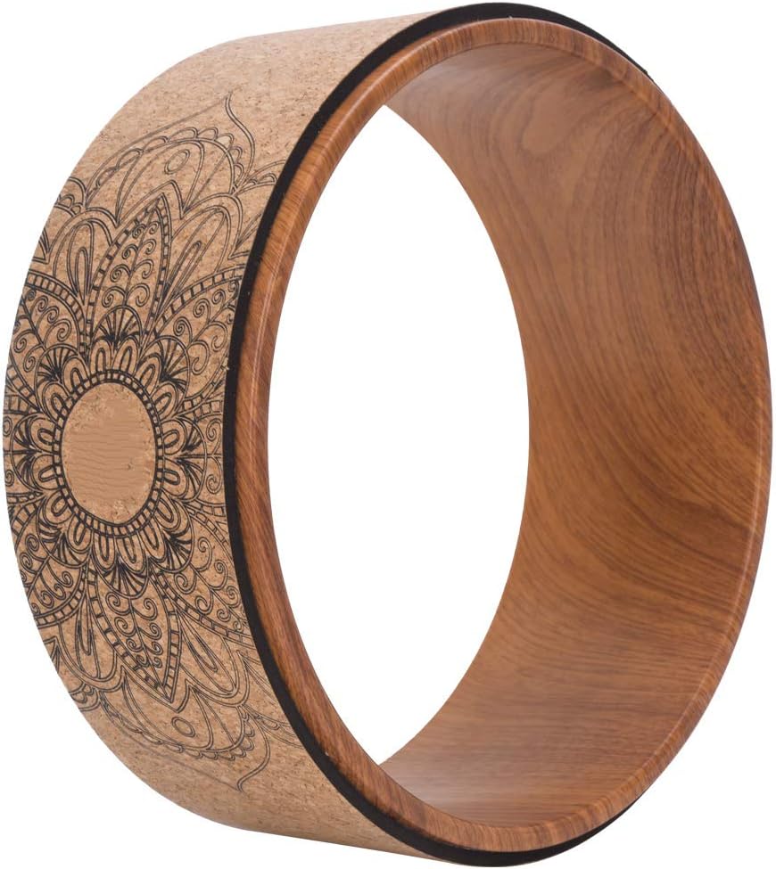 5mm PU Rubber Yoga Wheel 440lbs Support