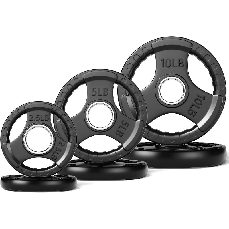 Rubber‑Coated Weight Plates Set