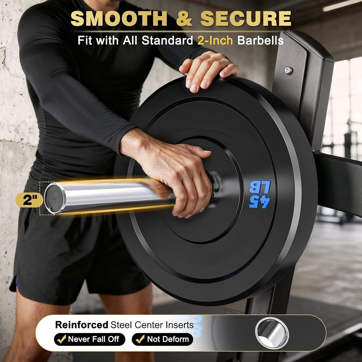 Black Color‑Coded Olympic Bumper Plates