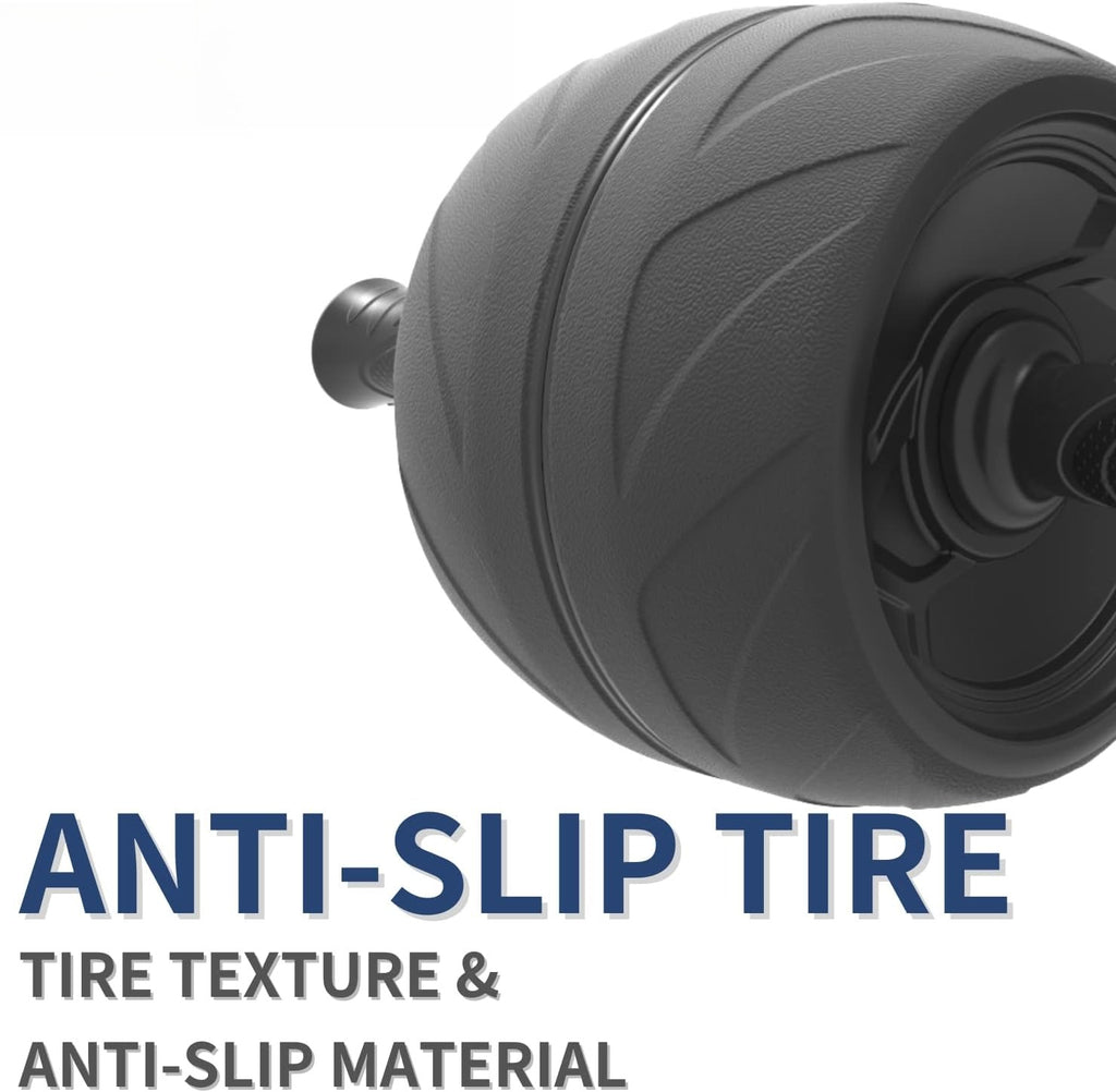 Black Extra‑Wide Ab Roller with Knee Pad