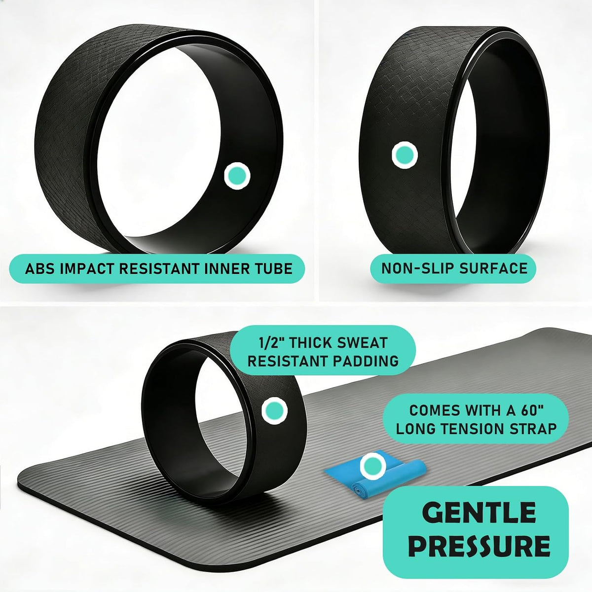 13‑Inch Dharma Yoga Wheel for Back Pain