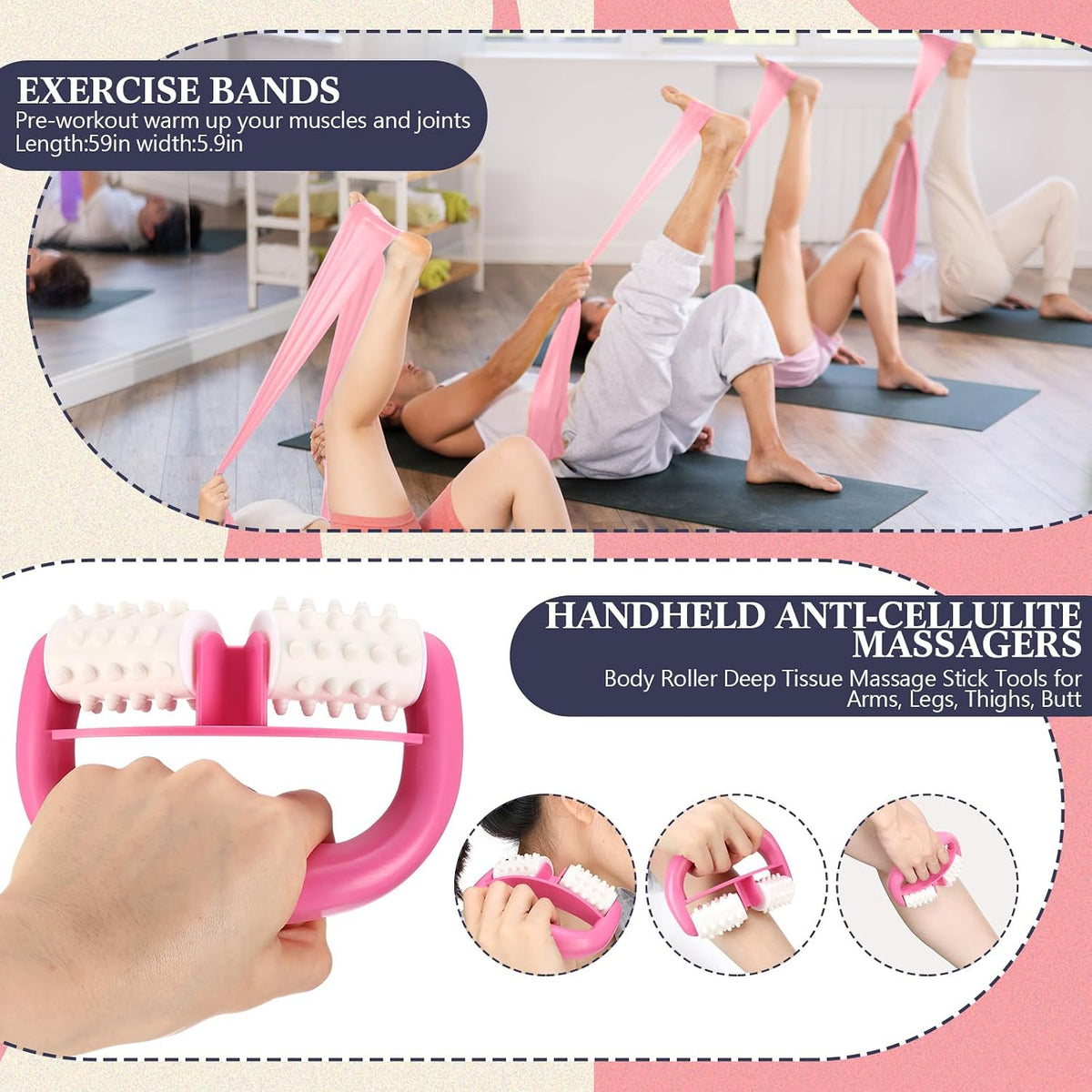 5‑in‑1 Yoga Wheel Set with Foam Roller
