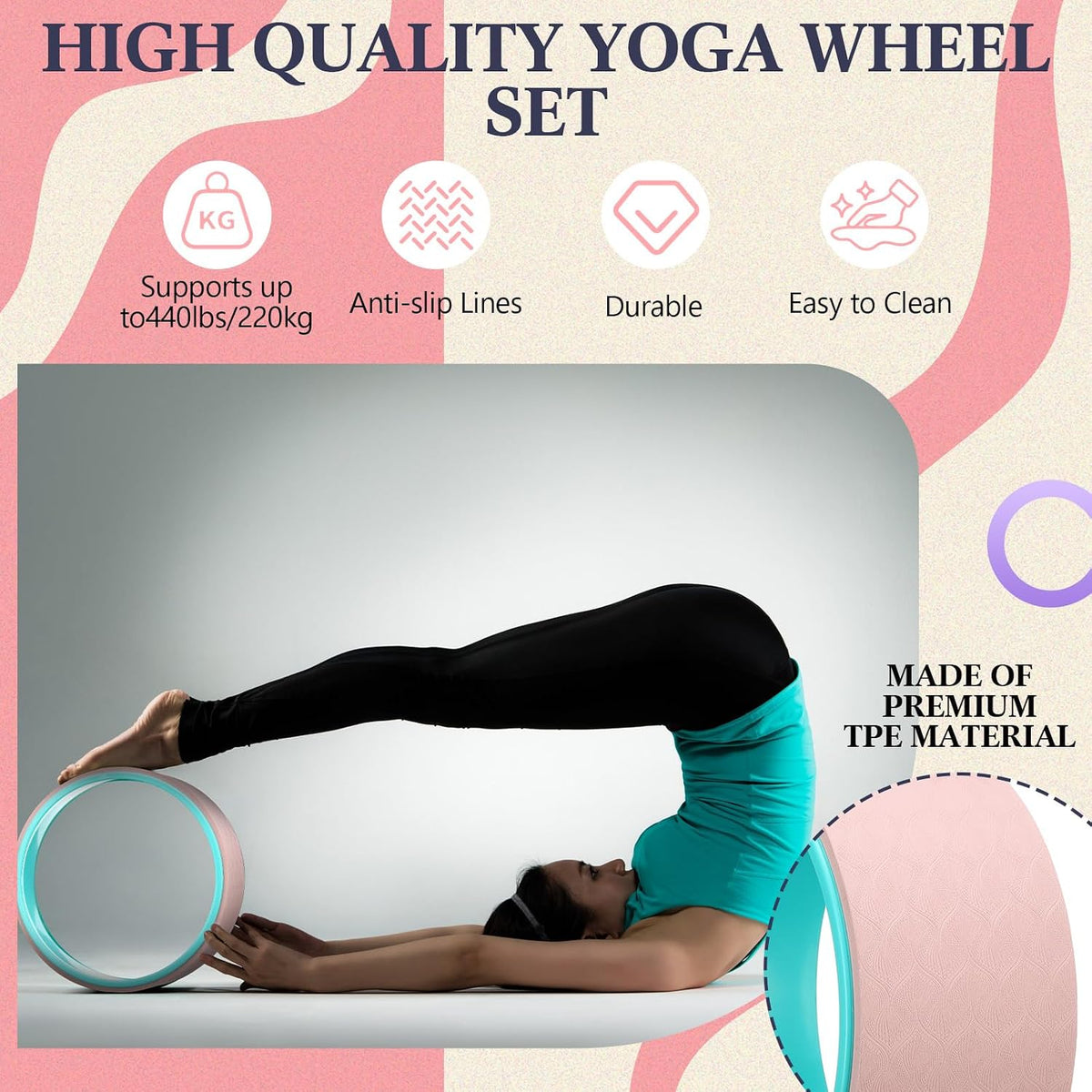 5‑in‑1 Yoga Wheel Set with Foam Roller