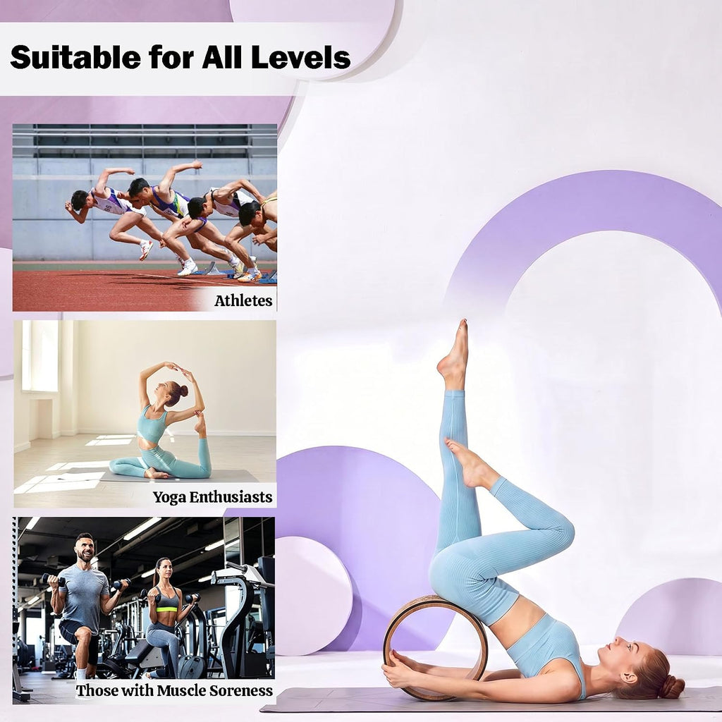 High‑Density PU Yoga Wheel for Back Pain Relief