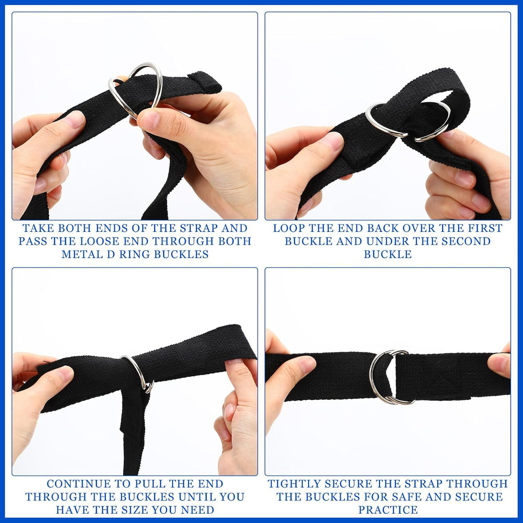 6Ft Non‑Elastic Leyndo Yoga Strap D‑Ring