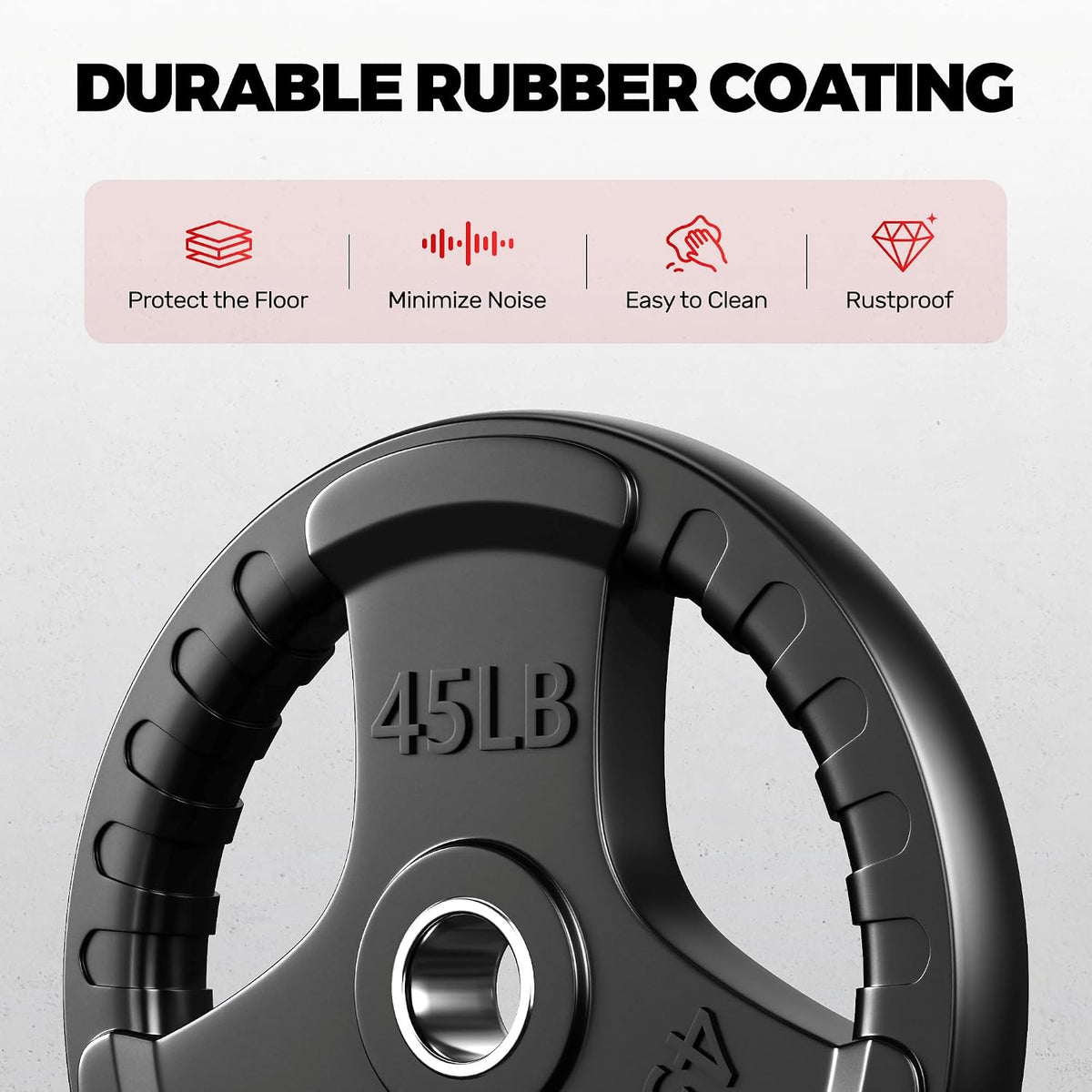 Rubber‑Coated Weight Plates Set