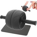 Black Extra‑Wide Ab Roller with Knee Pad