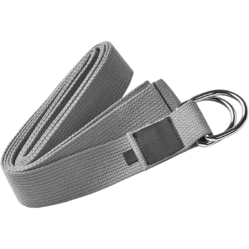 Cotton Yoga Strap with Metal D‑Ring