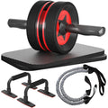 Red 6‑in‑1 EnterSports Ab Roller Kit