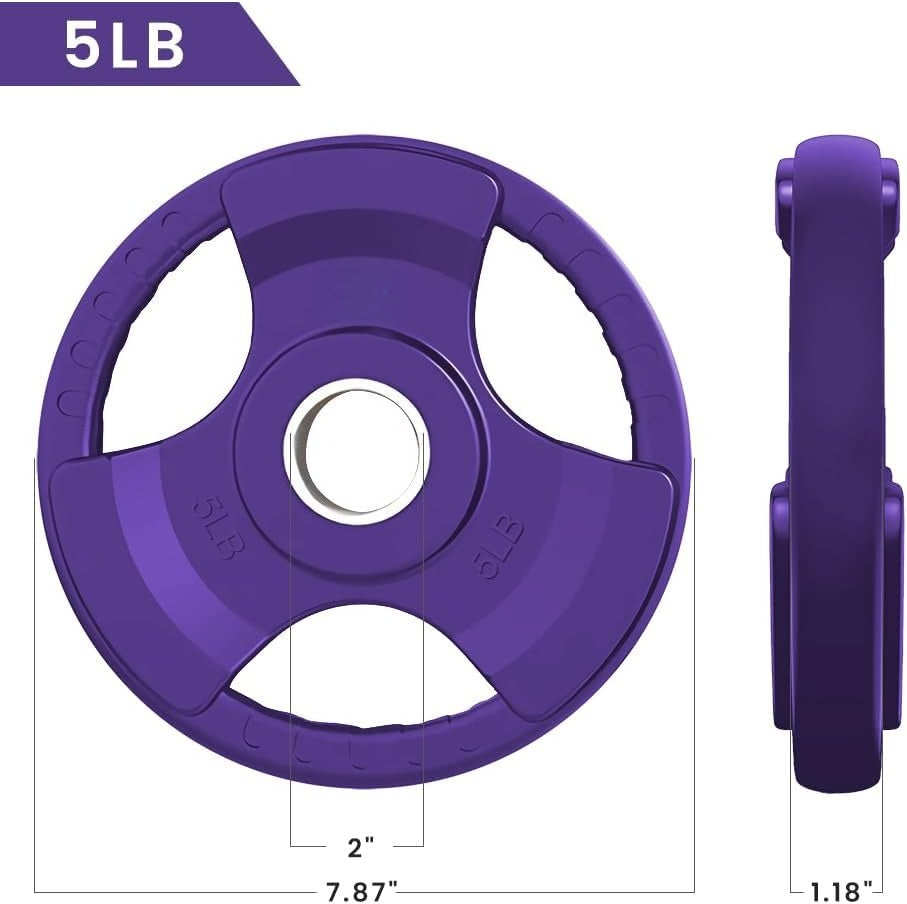 Color‑Coded Olympic Rubber Coated Weight Plates
