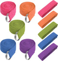 10Pcs Multicolor 8Ft Yoga Strap with Metal D‑Ring