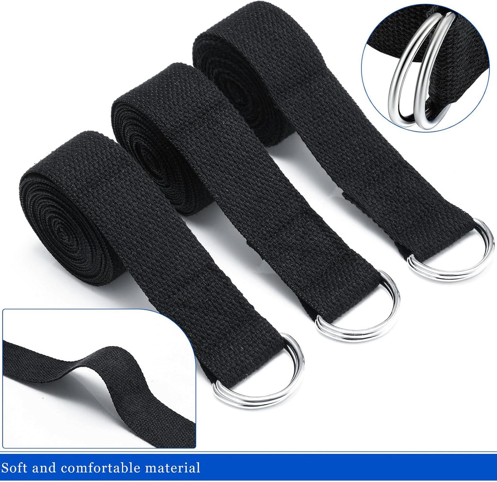 6Ft Non‑Elastic Leyndo Yoga Strap D‑Ring
