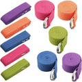 10Pcs 8Ft Yoga Strap with Metal D‑Ring Buckle