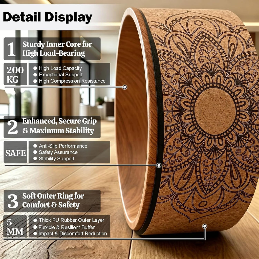 High‑Density PU Yoga Wheel for Back Pain Relief