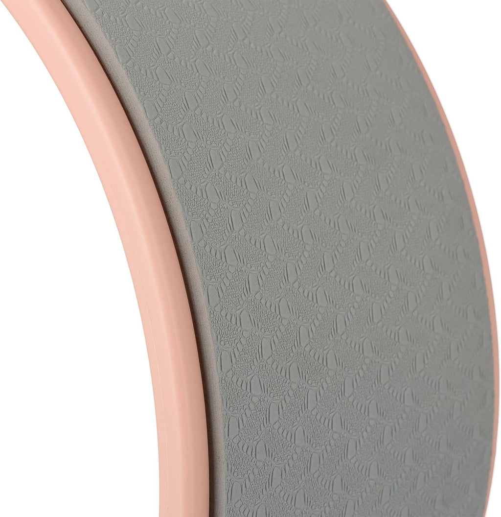 Grey‑Pink Plastic Yoga Wheel 32 cm