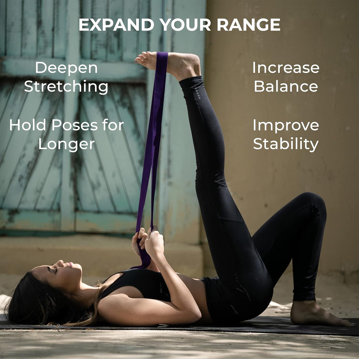 10‑Pack 8Ft Yoga Straps with D‑Ring Buckle