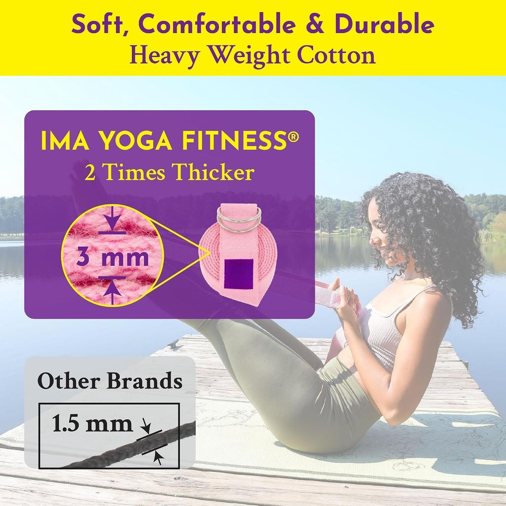 2‑Inch Extra‑Wide Cotton Yoga Strap