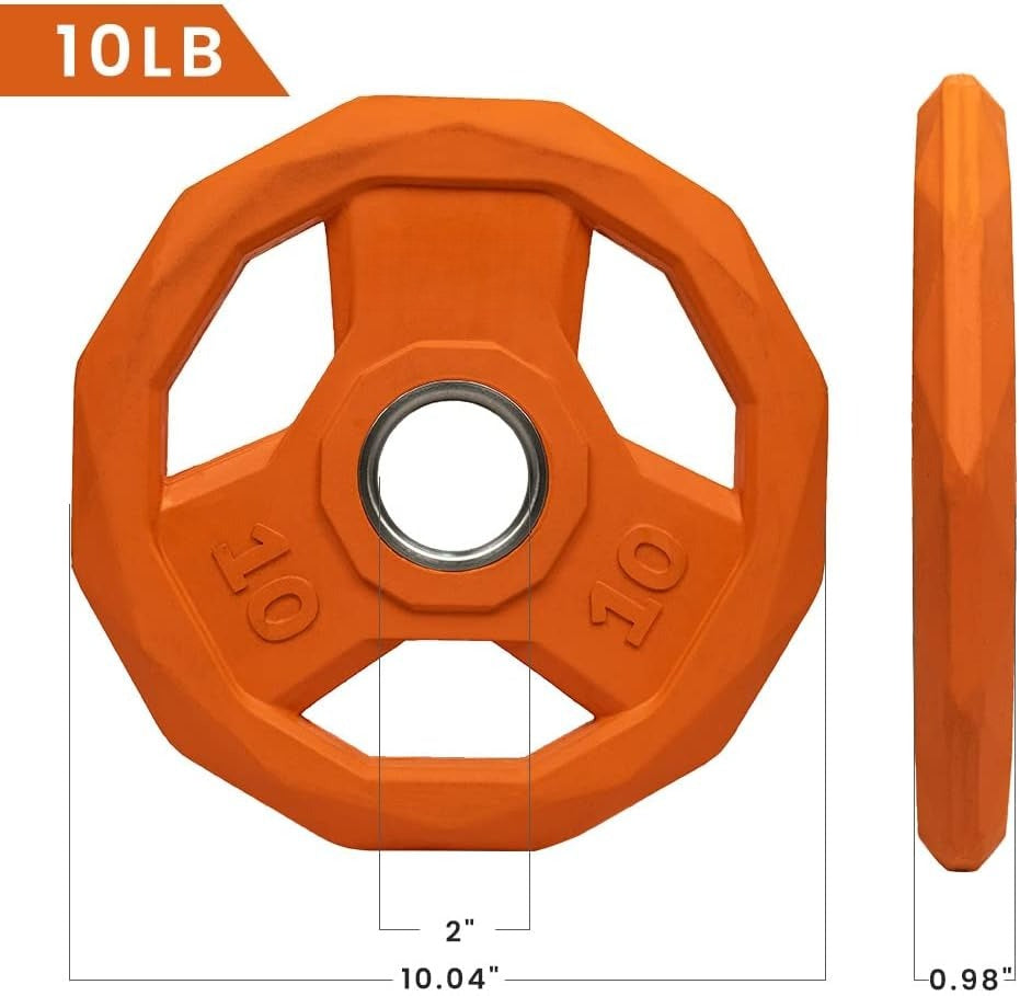 Color‑Coded Olympic Rubber Coated Weight Plate Pair