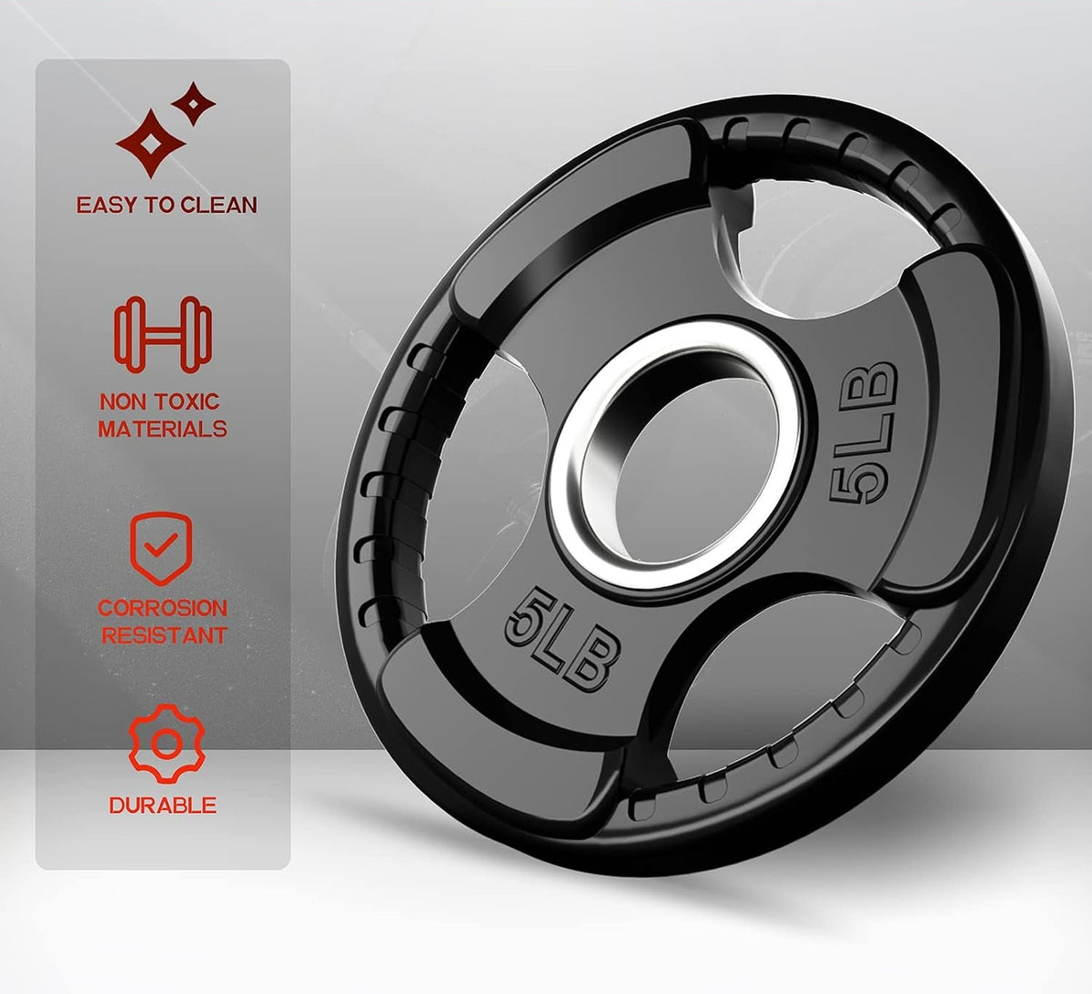 Rubber Grip Weight Plates Set