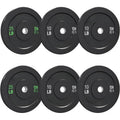 Colored Olympic Rubber Bumper Plates Set