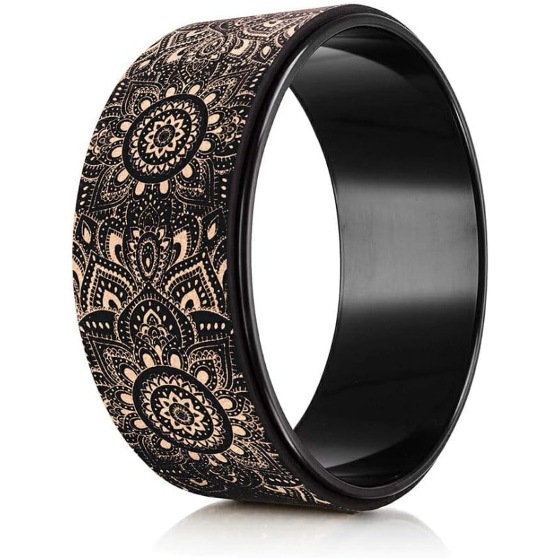 Yoga Design Lab Mandala Black Eco‑Printed Yoga Wheel