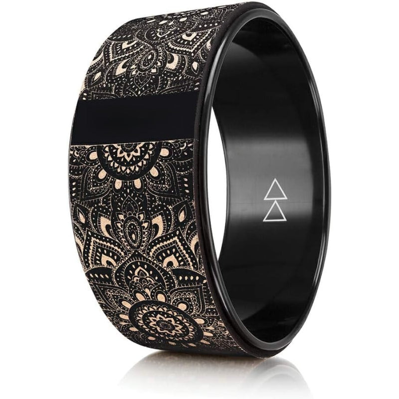 Yoga Design Lab Mandala Black Eco‑Printed Yoga Wheel