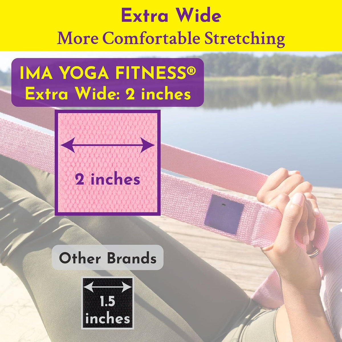 2‑Inch Extra‑Wide Cotton Yoga Strap