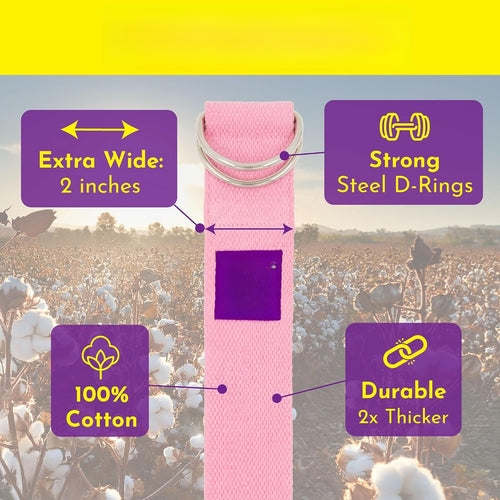 2‑Inch Extra‑Wide Cotton Yoga Strap