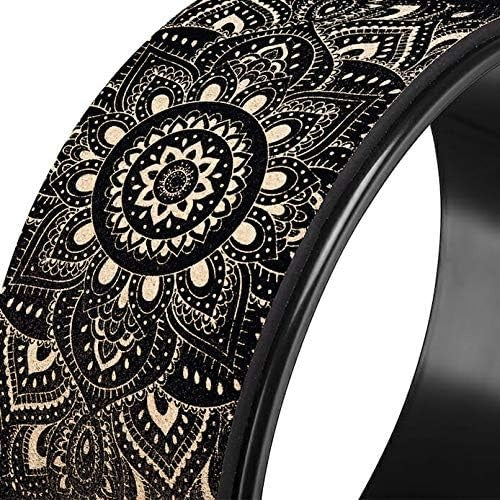 Yoga Design Lab Mandala Black Eco‑Printed Yoga Wheel