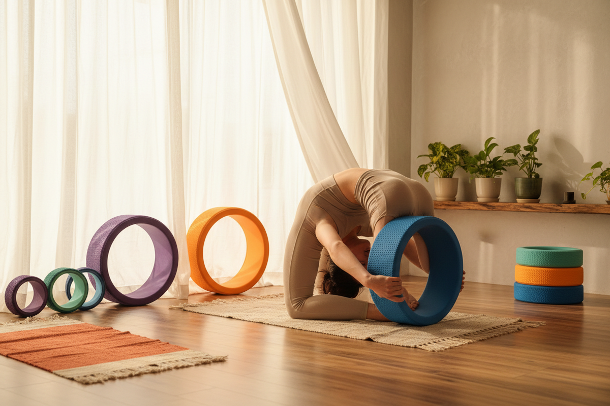 Grip-Enhanced Foam Yoga Wheels
